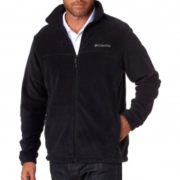 Black Columbia Steens Mountain Full Zip Fleece Custom Jacket - Men's