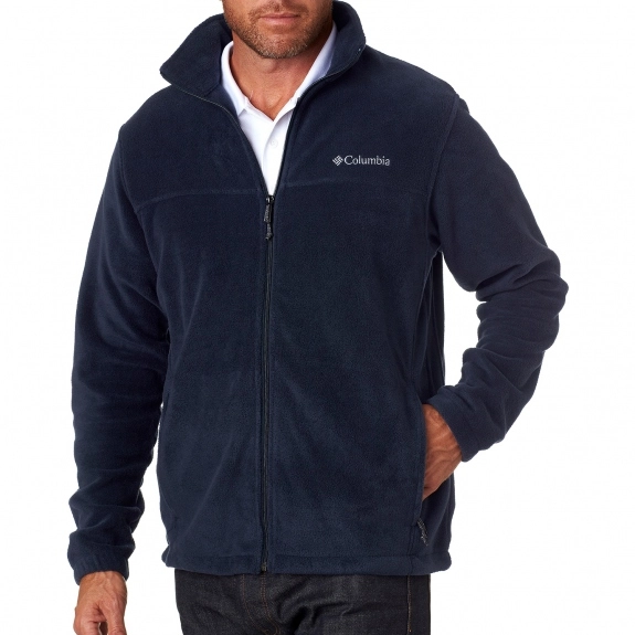 Columbia Navy Columbia Steens Mountain Full Zip Fleece Custom Jacket - Men'