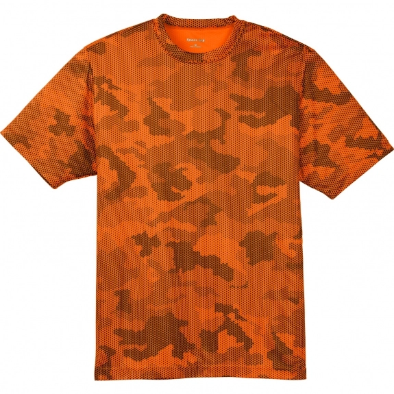 Neon Orange Sport-Tek Camo Custom T-Shirts - Men's