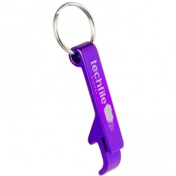 Purple - Full Color Bottle/Can Opener Custom Keychains