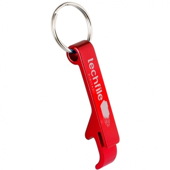 Red - Laser Engraved Bottle/Can Opener Custom Keychains