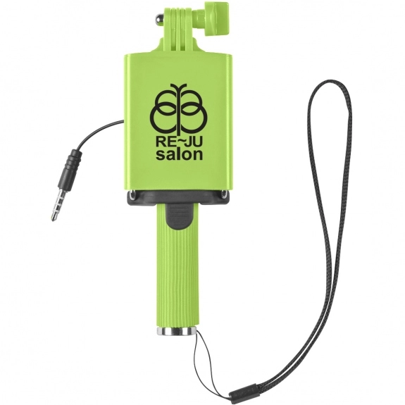 Lime Green Mini Adjustable Telescopic Custom Selfie Stick
