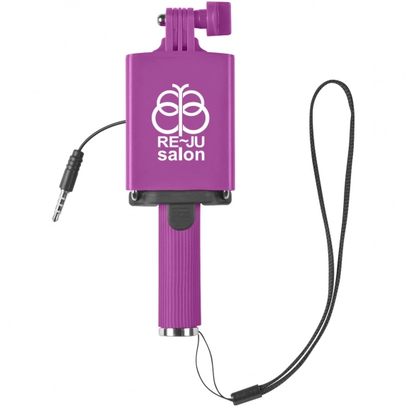 Purple Mini Adjustable Telescopic Custom Selfie Stick