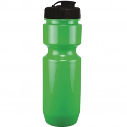 Kelly Green - Solid Custom Sports Bottle w/ Flip Top Lid - 22 oz.