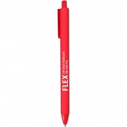 Red - Soft Touch Rubberized Custom Ball Point Pen