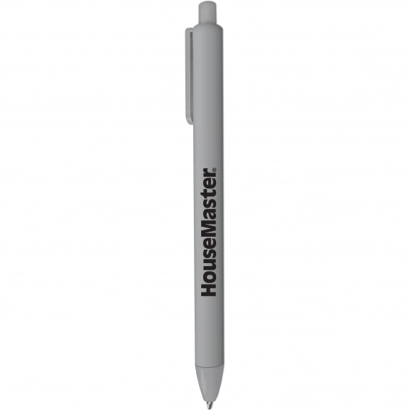 Gray - Soft Touch Rubberized Custom Ball Point Pen