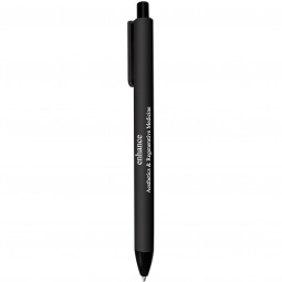 Black - Soft Touch Rubberized Custom Ball Point Pen