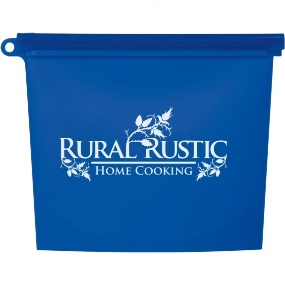 Royal Blue - Reusable Silicone Slide-Lock Custom Food Bag