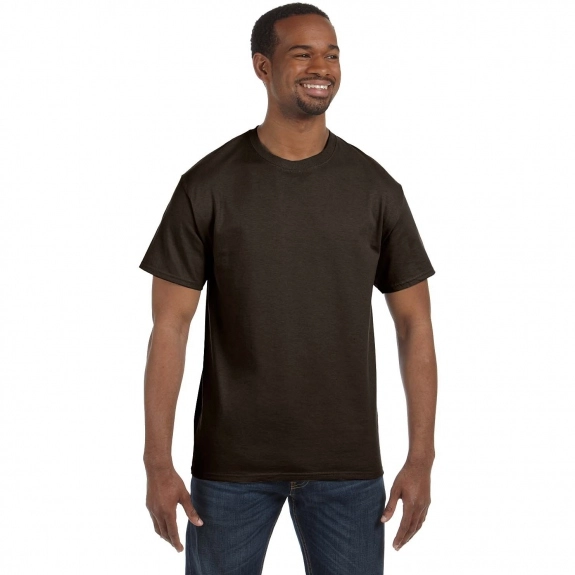 Dark Chocolate Hanes Authentic Custom T T-Shirt - Colors