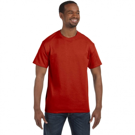 Deep Red Hanes Authentic Custom T T-Shirt - Colors