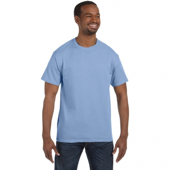Light Blue Hanes Authentic Custom T T-Shirt - Colors