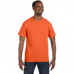 Athletic Orange Hanes Authentic Custom T T-Shirt - Colors