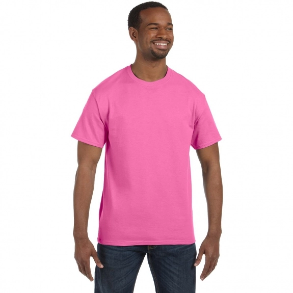 Pink Hanes Authentic Custom T T-Shirt - Colors