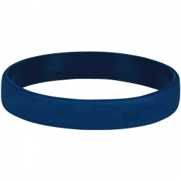 Dark Blue Screenprinted Custom Silicone Wristband