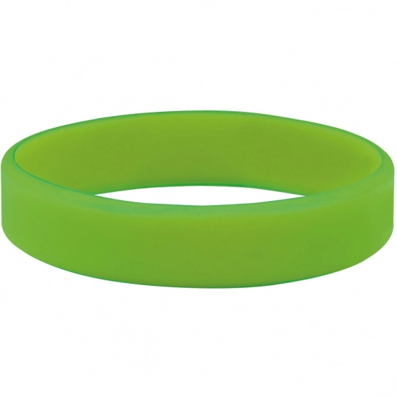 Light Green Screenprinted Custom Silicone Wristband