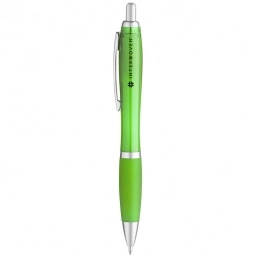 Lime Green Curvaceous Translucent Gel Ink Promotional Pen