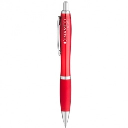 Red Curvaceous Translucent Gel Ink Promotional Pen