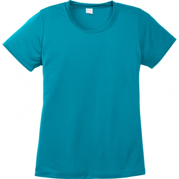 Tropic Blue Sport-Tek Competitor Custom T-Shirt - Women's