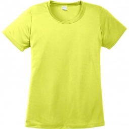 Neon Yellow Sport-Tek Competitor Custom T-Shirt - Women's