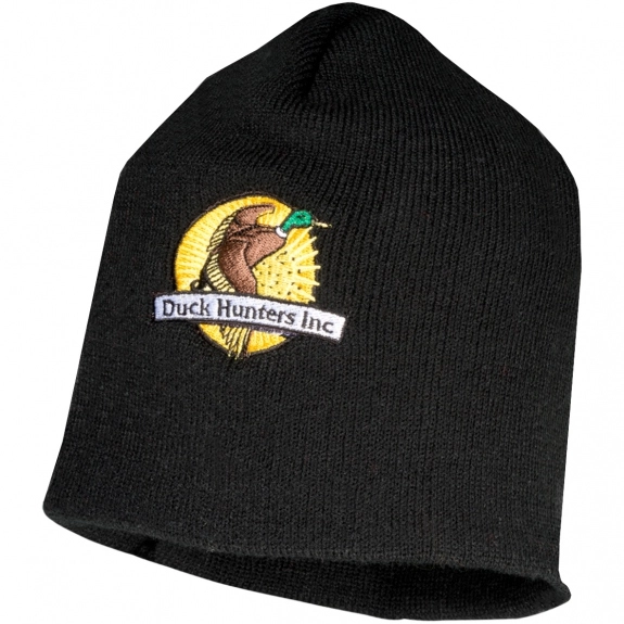 Black Knitted Promotional Beanie Cap