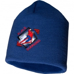 Blue Knitted Promotional Beanie Cap