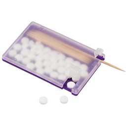 Trans. Purple Custom Mints and Toothpick Dispenser - Business Card
