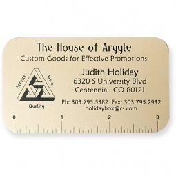 Gold Anodized Aluminum Logo Business Cards
