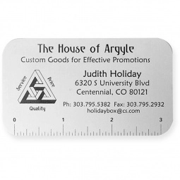 Silver Anodized Aluminum Logo Business Cards