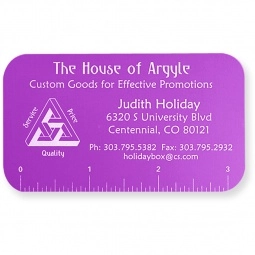 Purple Anodized Aluminum Logo Business Cards