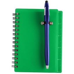 Green - Translucent Custom Notebooks w/ Sticky Notes & Flags