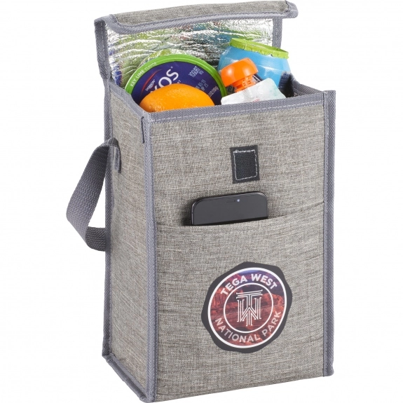Open Top Recycled Promotional Lunch Cooler - 4 Can Capacity