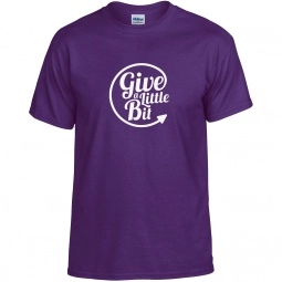 Purple Gildan DryBlend 50/50 Logo T-Shirt - Colors