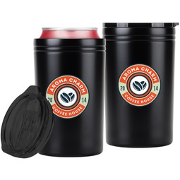 Black Full Color Promotional Tumbler and Can Insulator - 12 oz.