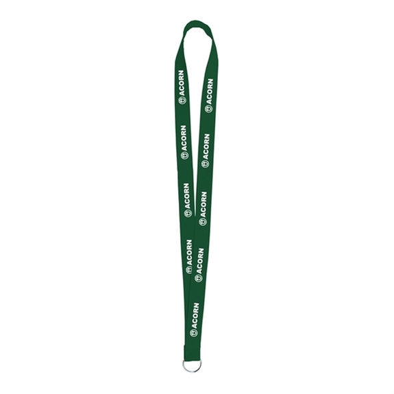 Forest green - Sewn Screen Printed Polyester Custom Value Lanyard - .5"w