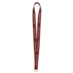 Red - Sewn Screen Printed Polyester Custom Value Lanyard - .5"w