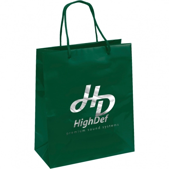 Hunter Green Glossy Laminated Promotional Shopping Bag