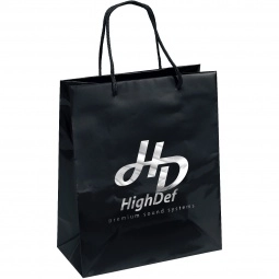Black Glossy Laminated Promotional Shopping Bag