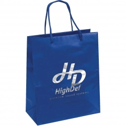 Royal Blue Glossy Laminated Promotional Shopping Bag