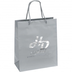 Silver Glossy Laminated Promotional Shopping Bag