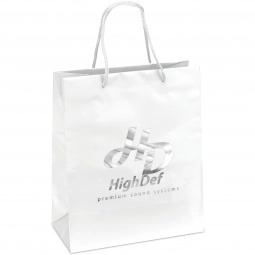 White Glossy Laminated Promotional Shopping Bag