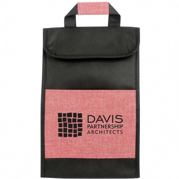 Red - Heather Accented Custom Lunch Bag