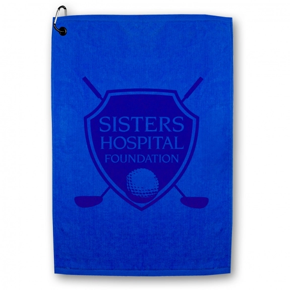 Royal Blue Terry Velour Custom Sport Towel w/ Grommet
