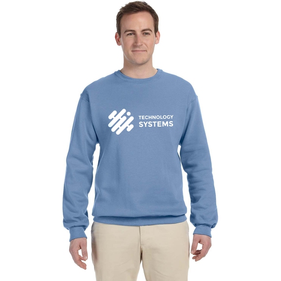Light Blue - JERZEES Crewneck Custom Sweatshirt