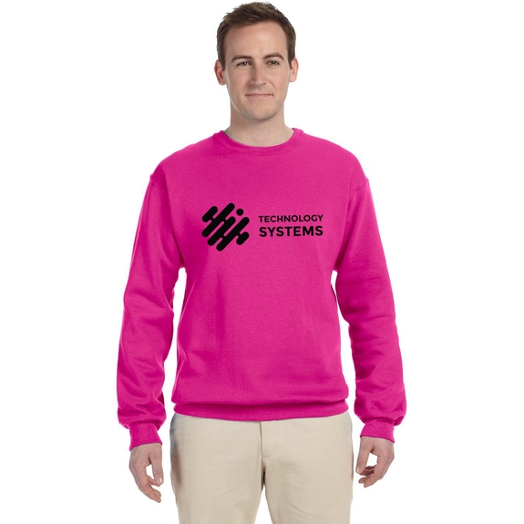 Cyber Pink -JERZEES Crewneck Custom Sweatshirt