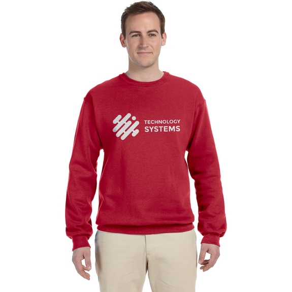 True Red - JERZEES Crewneck Custom Sweatshirt