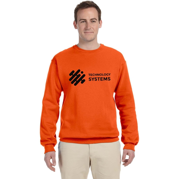 Safety Orange - JERZEES Crewneck Custom Sweatshirt