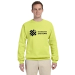 Safety Green - JERZEES Crewneck Custom Sweatshirt
