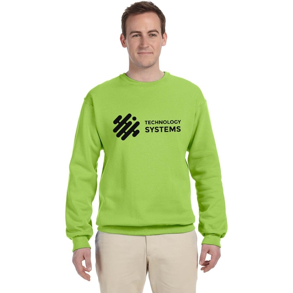 Neon Green - JERZEES Crewneck Custom Sweatshirt
