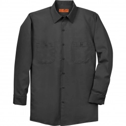 Charcoal Long Sleeve Custom Industrial Work Shirt