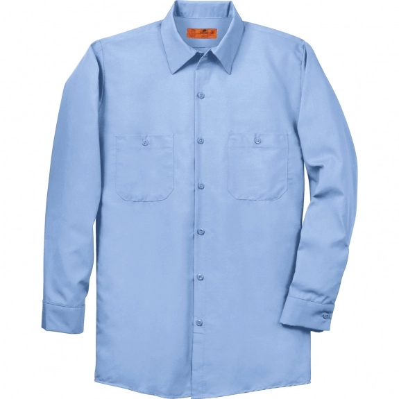 Light Blue Long Sleeve Custom Industrial Work Shirt